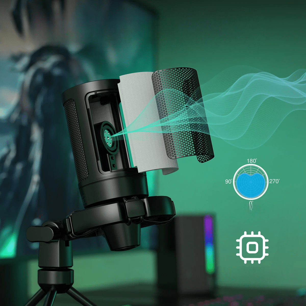 Microphone - GamingMicrophone™ - Noir - Média Créateur